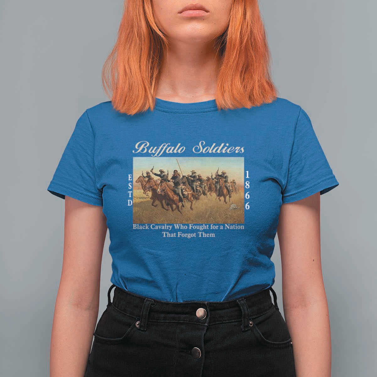 Buffalo Soldiers Black Cavalry 1866 T Shirt For Women African American Military History Black History Gift