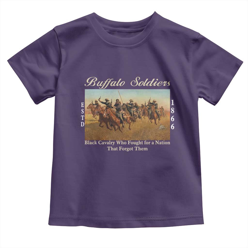 Buffalo Soldiers Black Cavalry 1866 Toddler T Shirt African American Military History Black History Gift