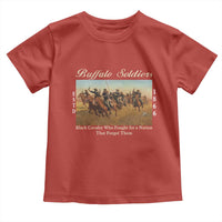Buffalo Soldiers Black Cavalry 1866 Toddler T Shirt African American Military History Black History Gift