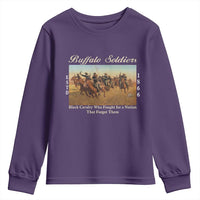 Buffalo Soldiers Black Cavalry 1866 Youth Sweatshirt African American Military History Black History Gift