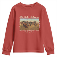 Buffalo Soldiers Black Cavalry 1866 Youth Sweatshirt African American Military History Black History Gift