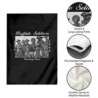 Buffalo Soldiers 1866 African American Cavalry Garden Flag Black History Military Heritage Gift