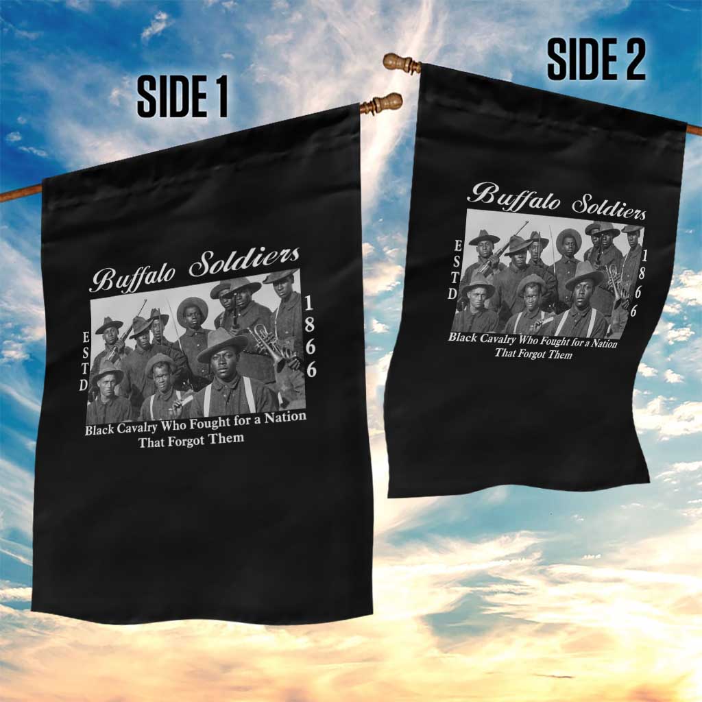 Buffalo Soldiers 1866 African American Cavalry Garden Flag Black History Military Heritage Gift