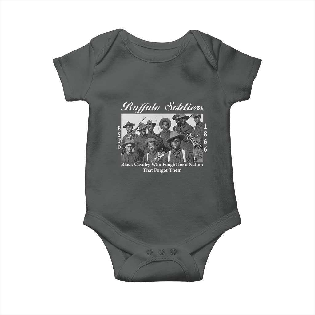 Buffalo Soldiers 1866 African American Cavalry Baby Onesie Black History Military Heritage Gift