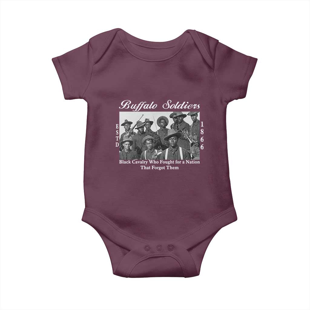 Buffalo Soldiers 1866 African American Cavalry Baby Onesie Black History Military Heritage Gift