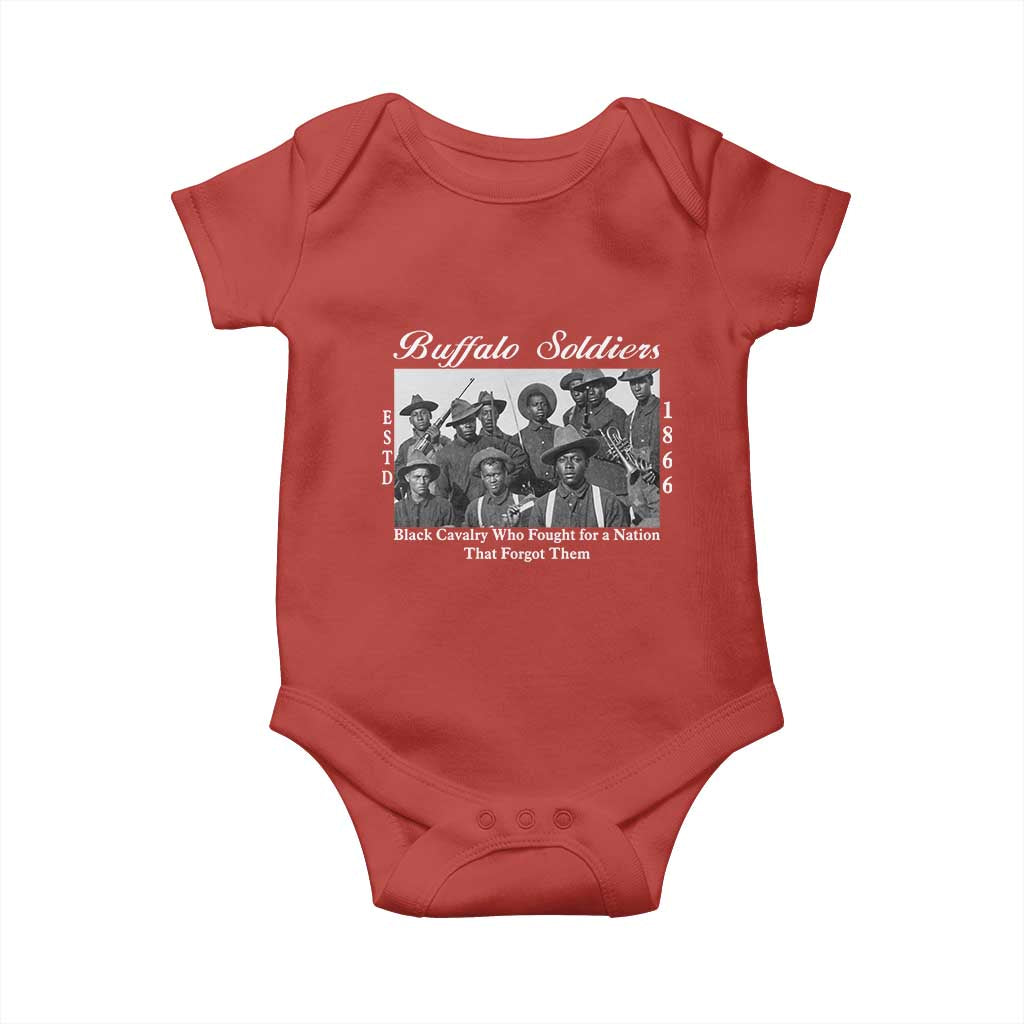 Buffalo Soldiers 1866 African American Cavalry Baby Onesie Black History Military Heritage Gift