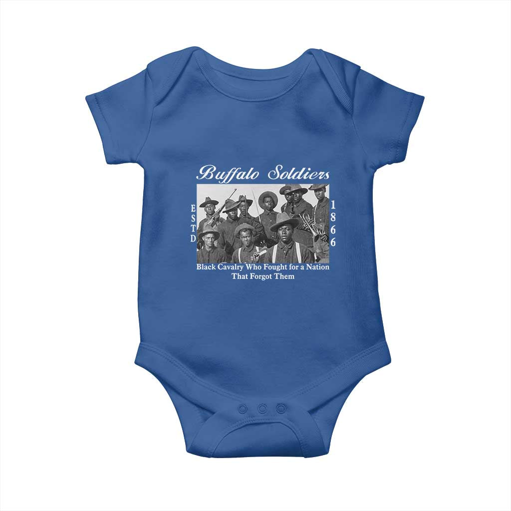 Buffalo Soldiers 1866 African American Cavalry Baby Onesie Black History Military Heritage Gift