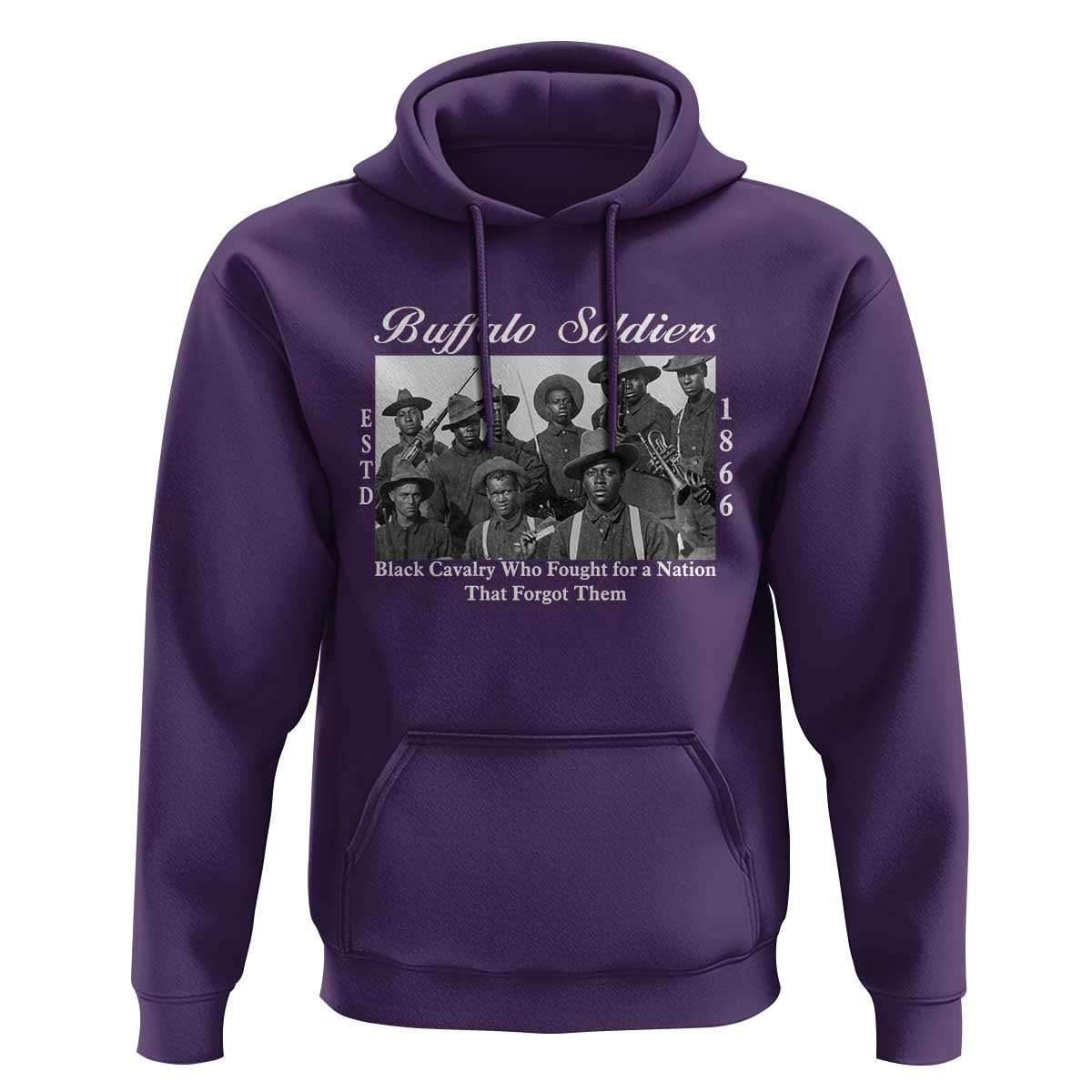 Buffalo Soldiers 1866 African American Cavalry Hoodie Black History Military Heritage Gift