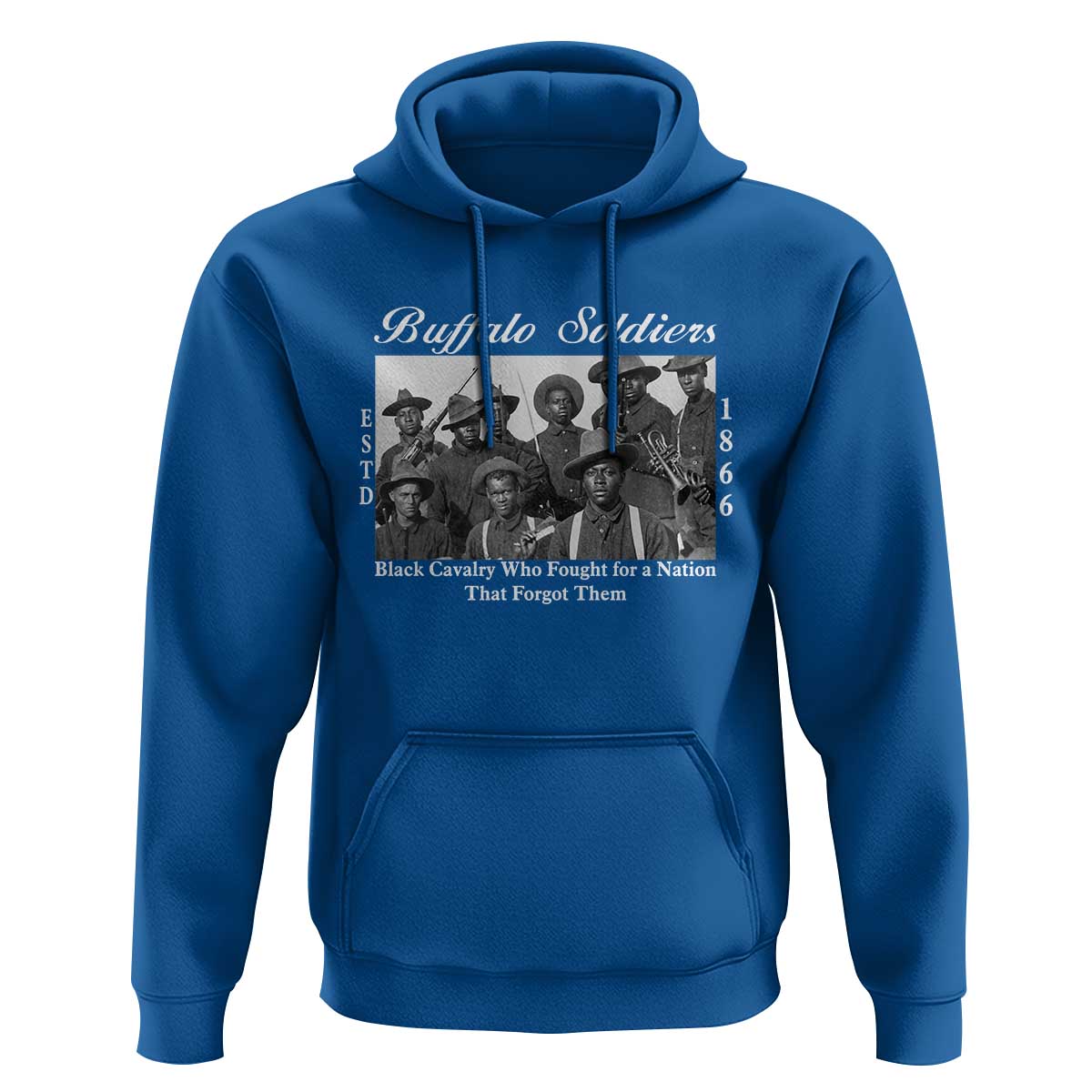 Buffalo Soldiers 1866 African American Cavalry Hoodie Black History Military Heritage Gift