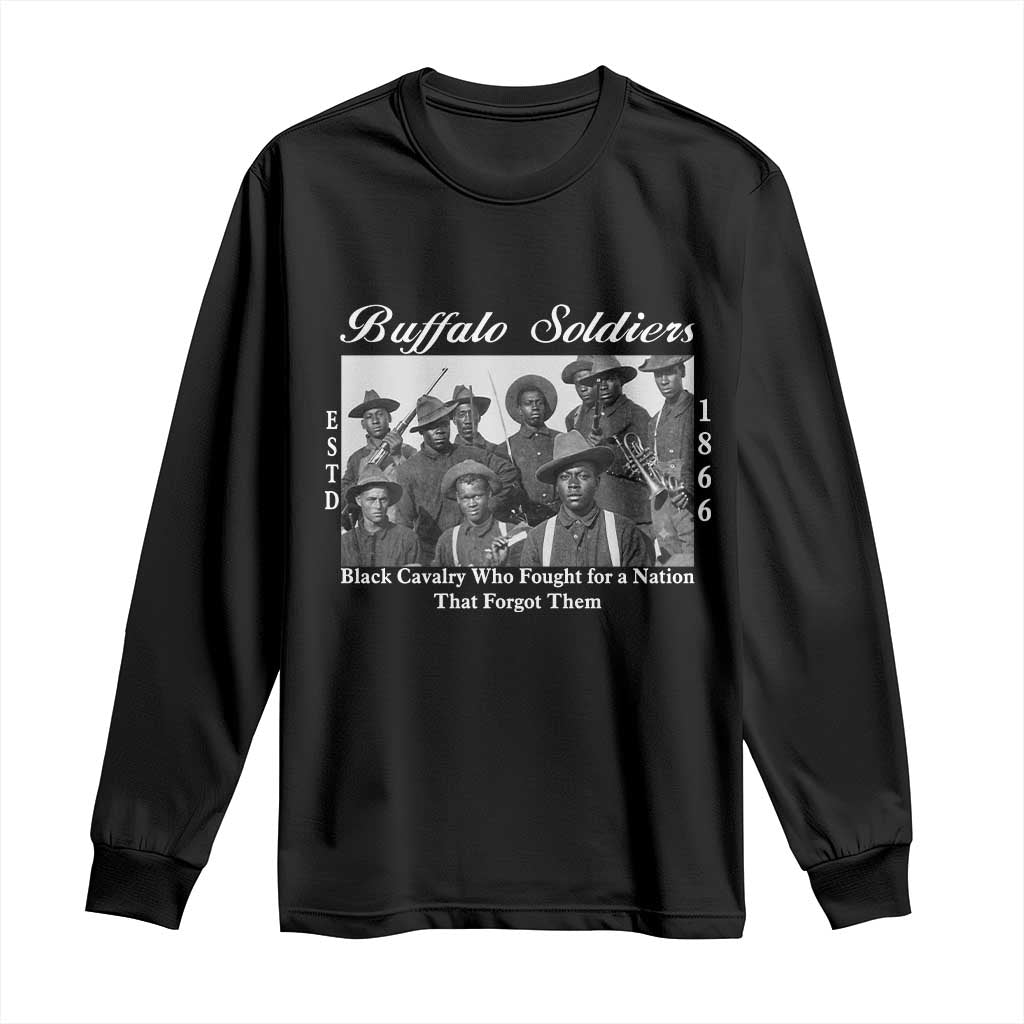 Buffalo Soldiers 1866 African American Cavalry Long Sleeve Shirt Black History Military Heritage Gift