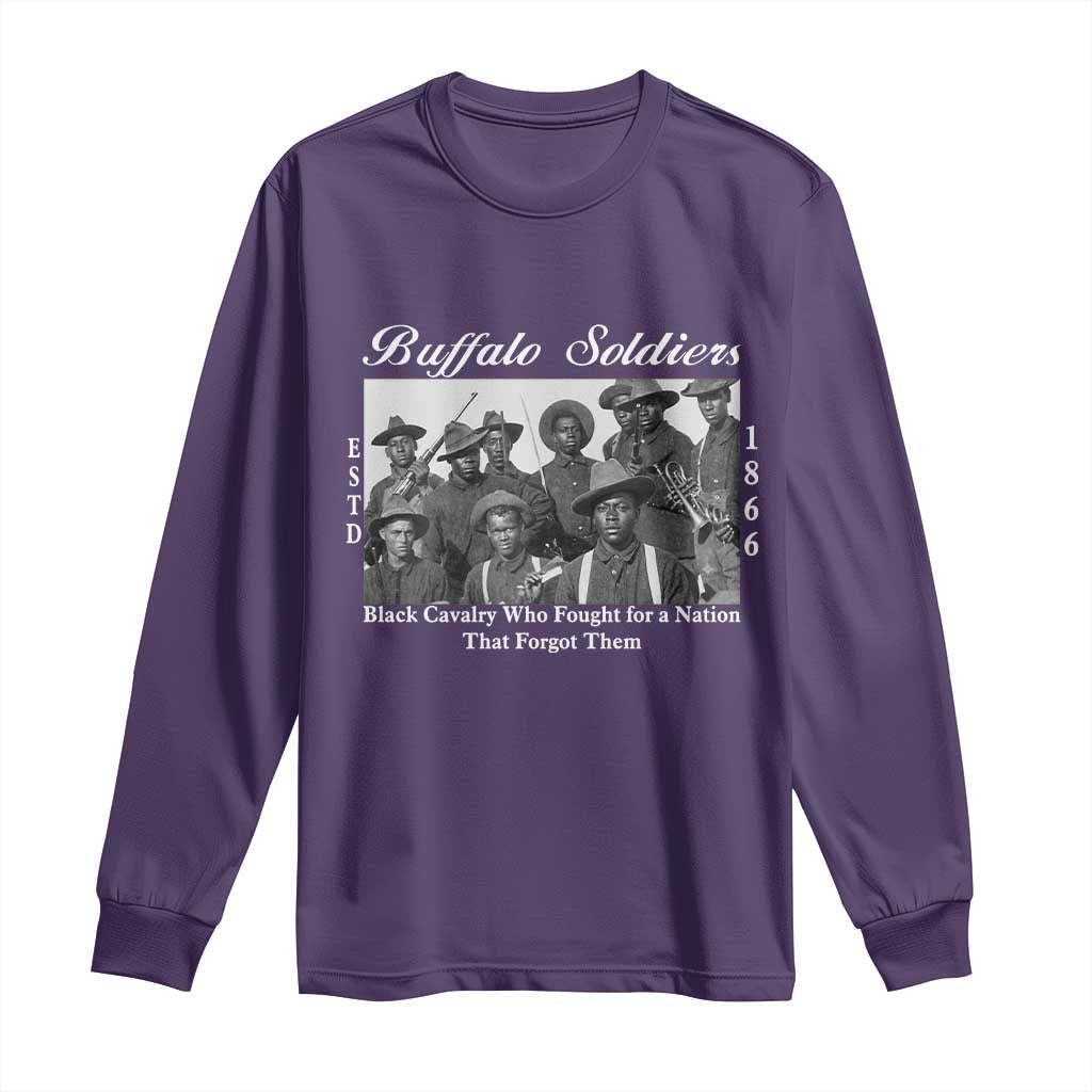 Buffalo Soldiers 1866 African American Cavalry Long Sleeve Shirt Black History Military Heritage Gift