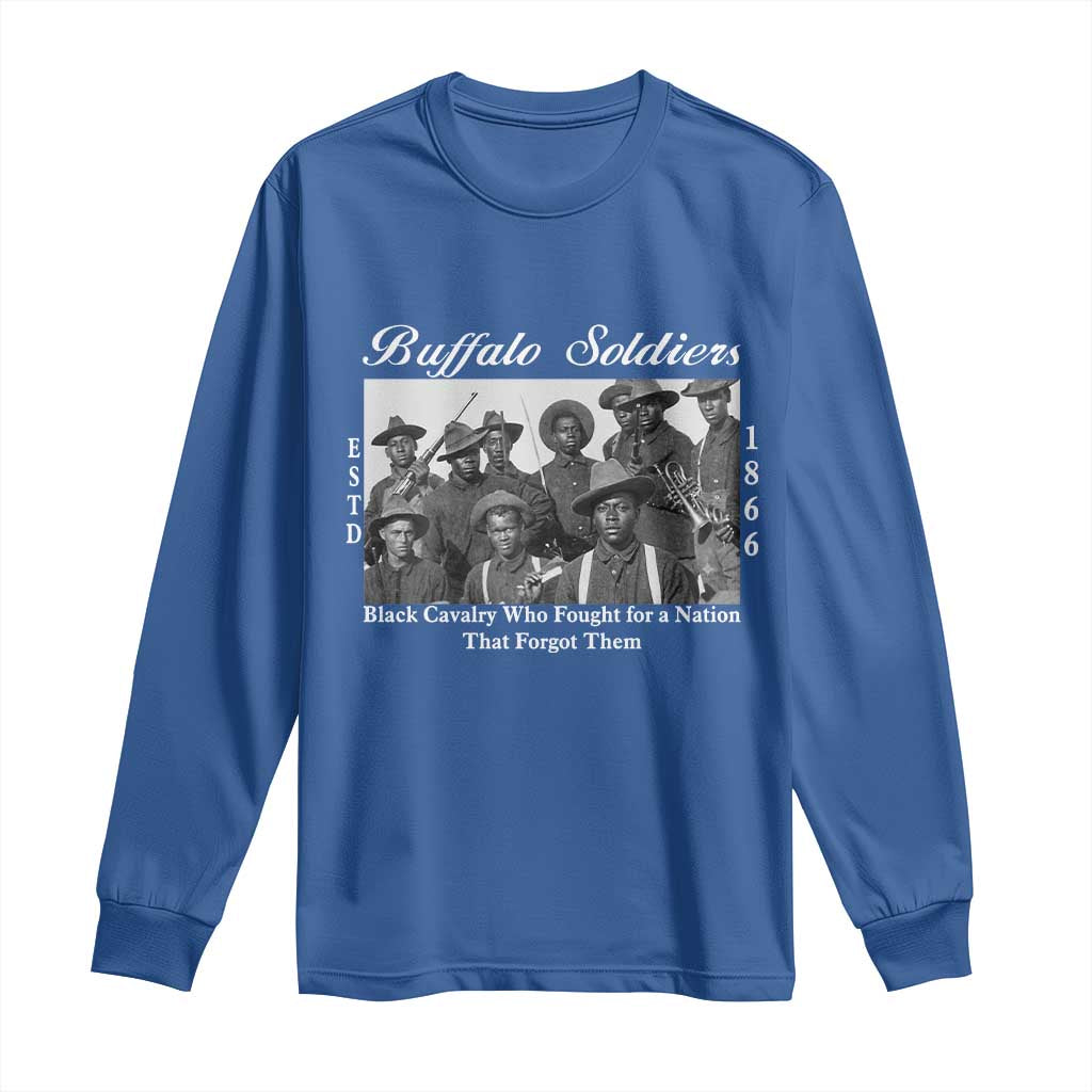 Buffalo Soldiers 1866 African American Cavalry Long Sleeve Shirt Black History Military Heritage Gift