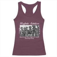 Buffalo Soldiers 1866 African American Cavalry Racerback Tank Top Black History Military Heritage Gift