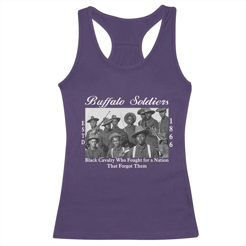 Buffalo Soldiers 1866 African American Cavalry Racerback Tank Top Black History Military Heritage Gift