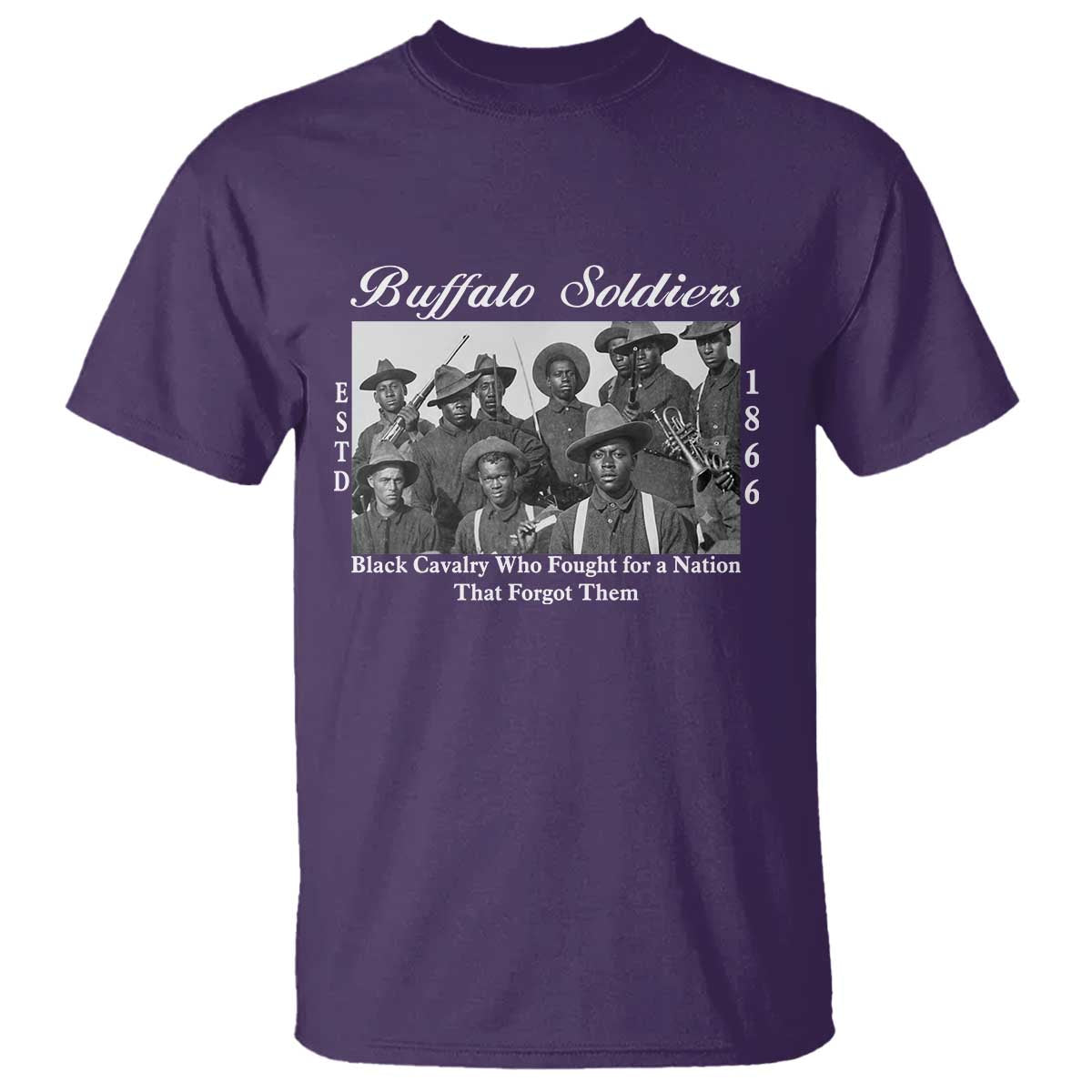 Buffalo Soldiers 1866 African American Cavalry T Shirt Black History Military Heritage Gift