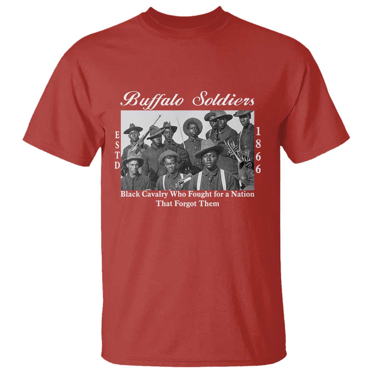 Buffalo Soldiers 1866 African American Cavalry T Shirt Black History Military Heritage Gift