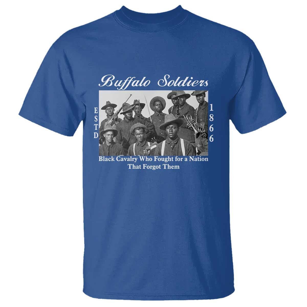 Buffalo Soldiers 1866 African American Cavalry T Shirt Black History Military Heritage Gift