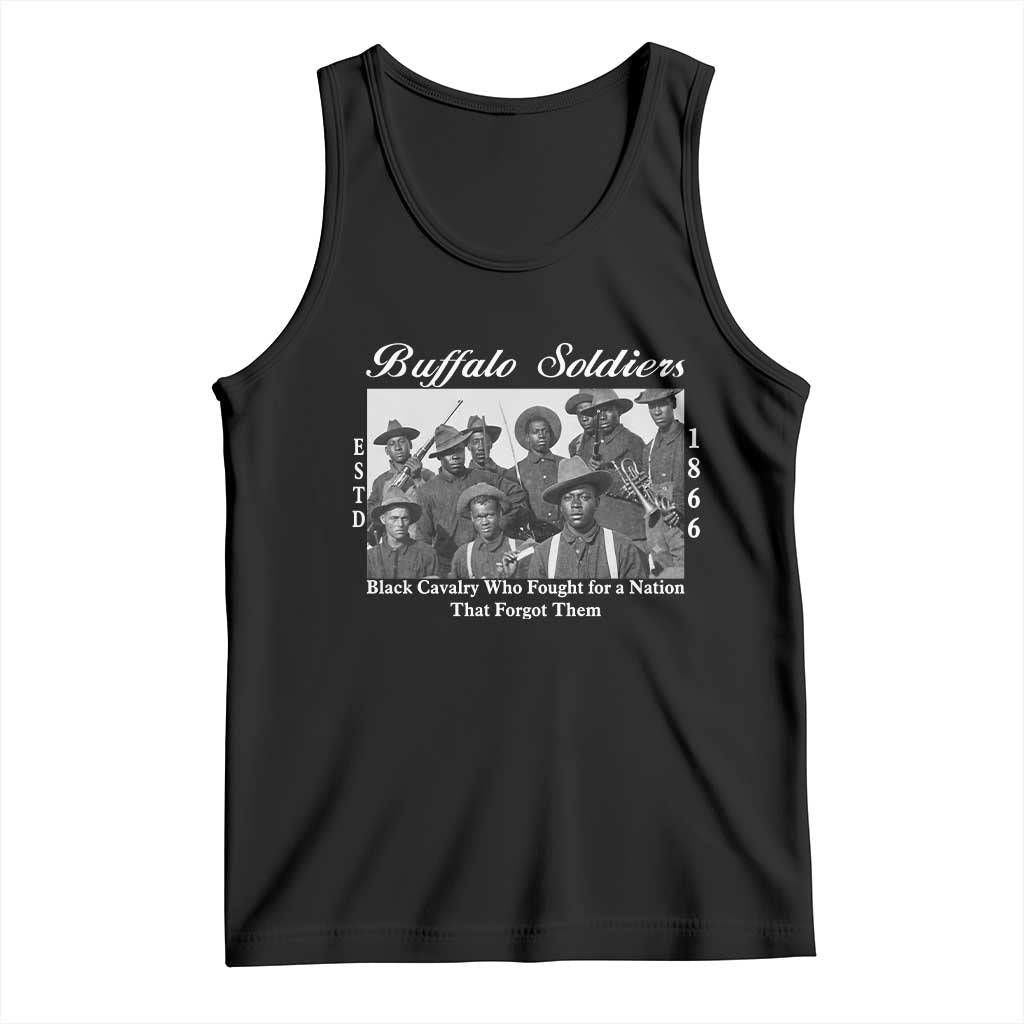 Buffalo Soldiers 1866 African American Cavalry Tank Top Black History Military Heritage Gift