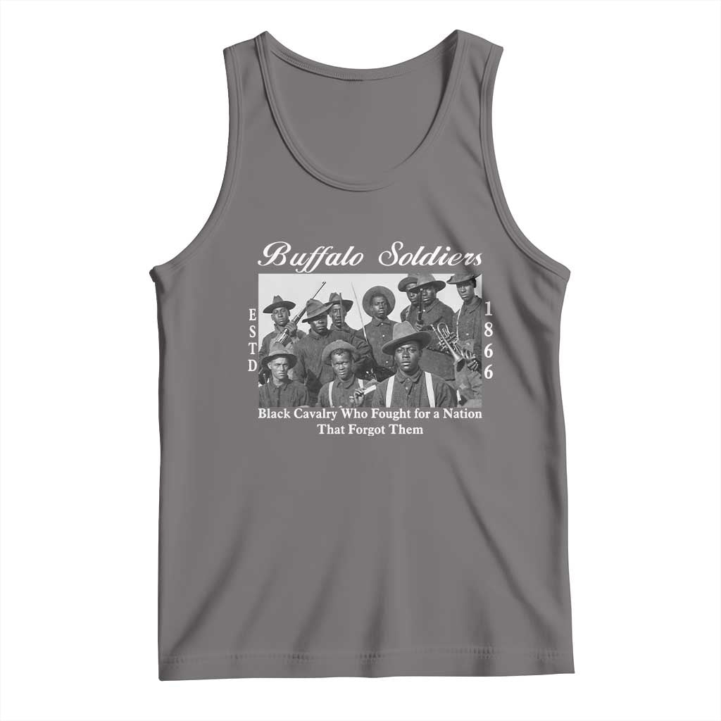 Buffalo Soldiers 1866 African American Cavalry Tank Top Black History Military Heritage Gift