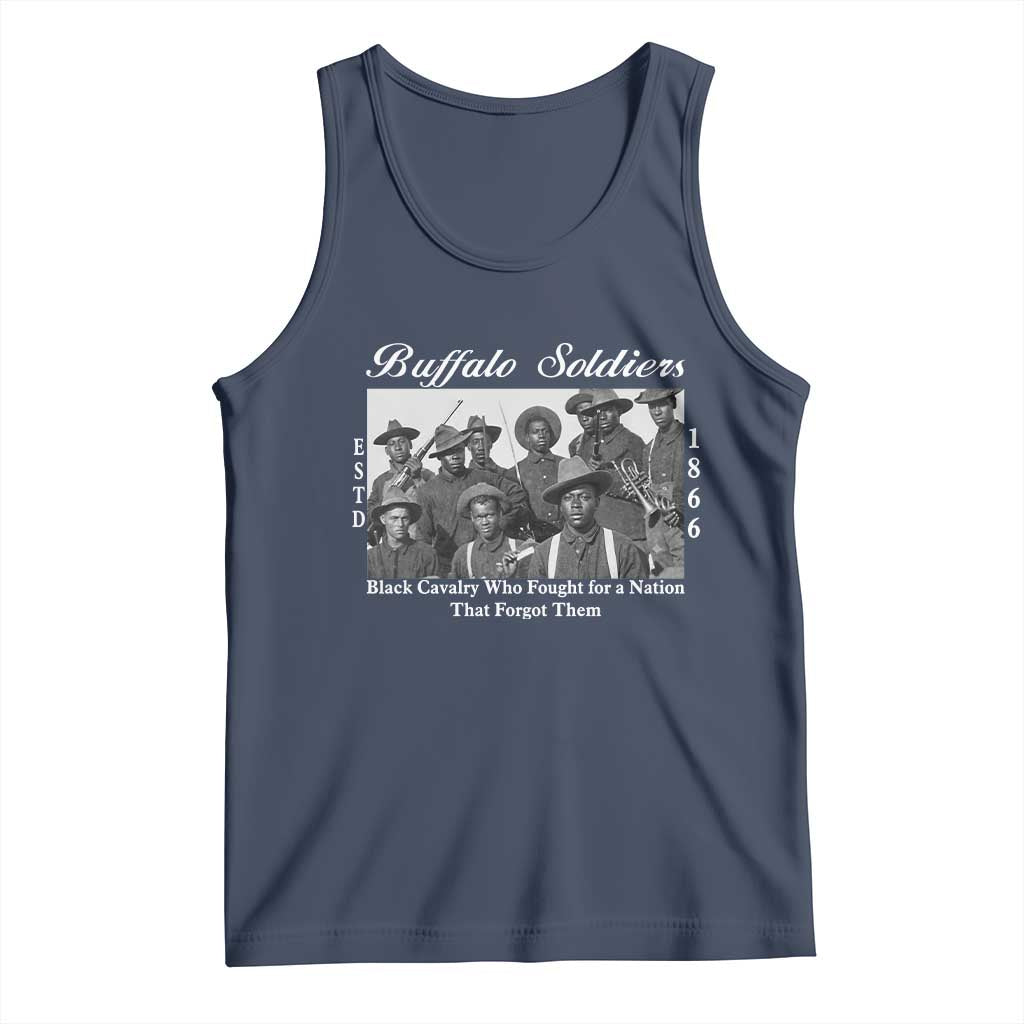 Buffalo Soldiers 1866 African American Cavalry Tank Top Black History Military Heritage Gift