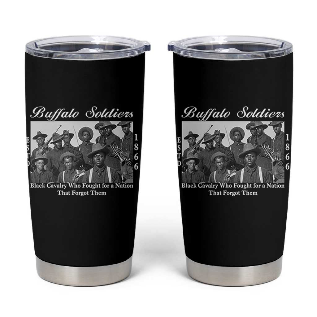 Buffalo Soldiers 1866 African American Cavalry Tumbler Cup Black History Military Heritage Gift