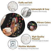 Funny F Caw F Chicken Joke Gift Throw Blanket Christmas Gift - Wonder Print Shop