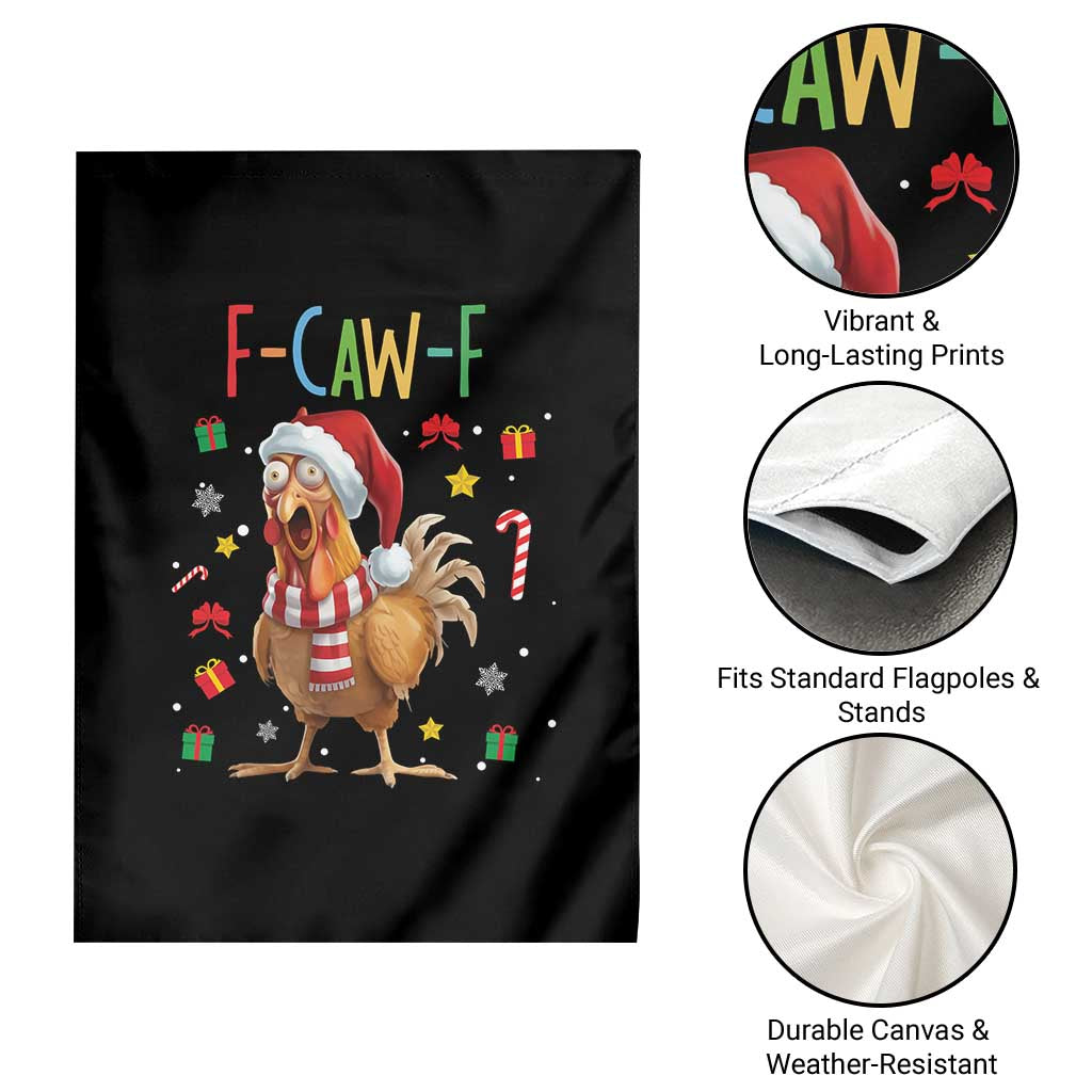 Funny F Caw F Chicken Joke Gift Garden Flag Christmas Gift - Wonder Print Shop