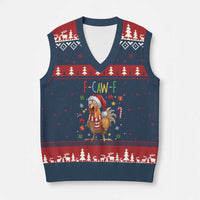 Funny F Caw F Chicken Joke Gift V-Neck Knit Sweater Vest Xmas Gift - Wonder Print Shop