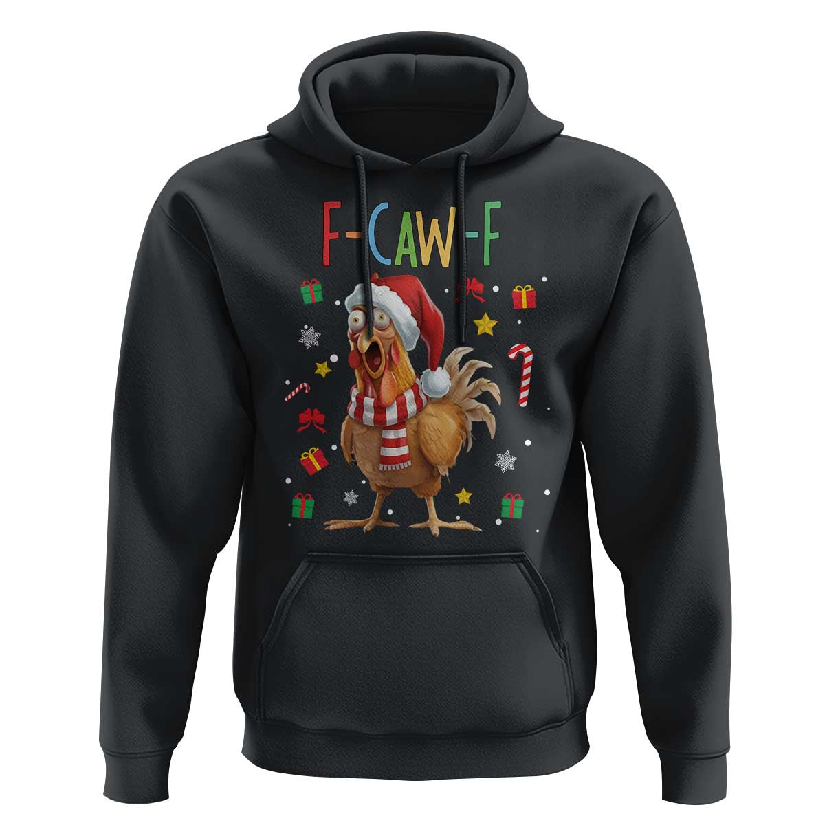 Funny F Caw F Chicken Joke Gift Hoodie Christmas Gift - Wonder Print Shop