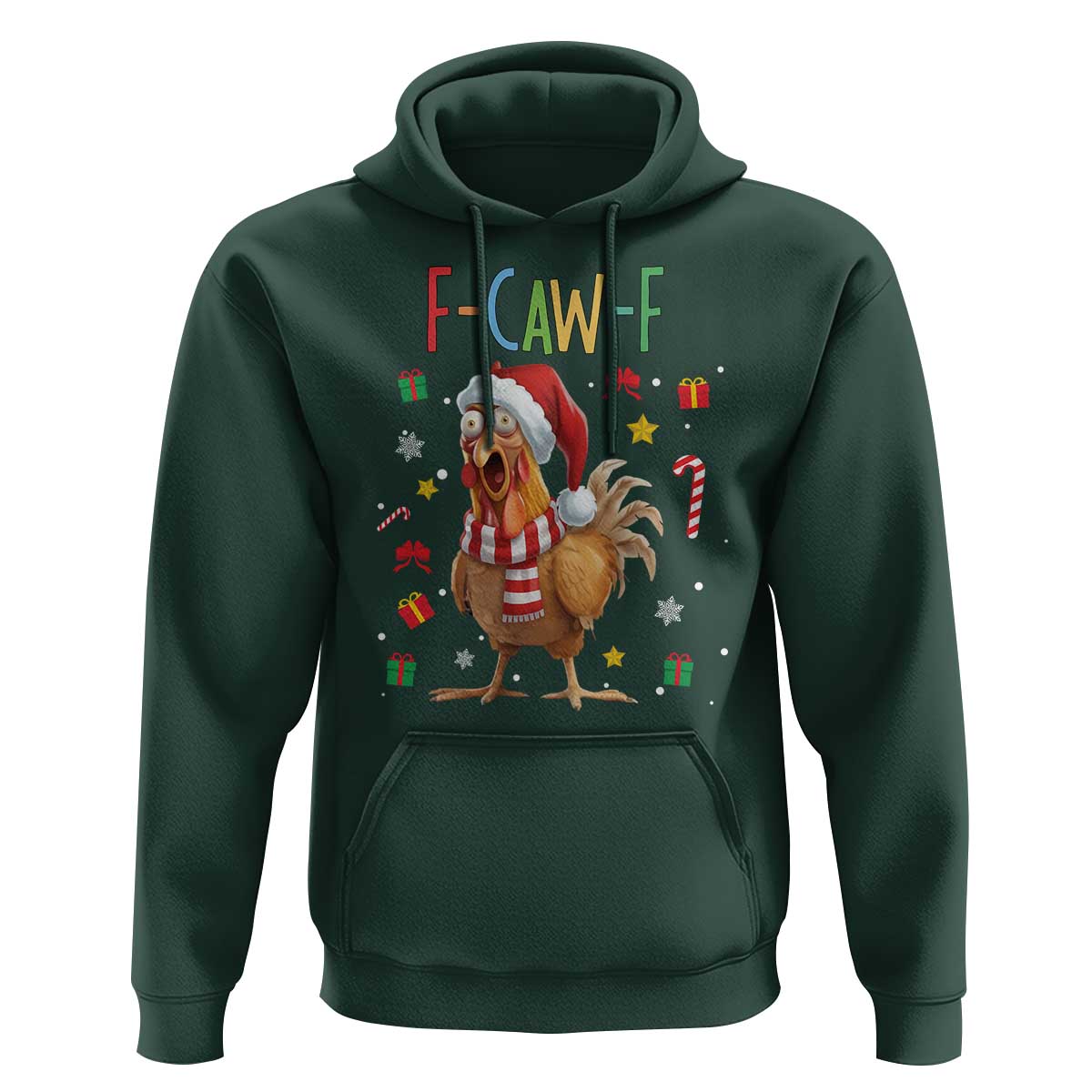 Funny F Caw F Chicken Joke Gift Hoodie Christmas Gift - Wonder Print Shop