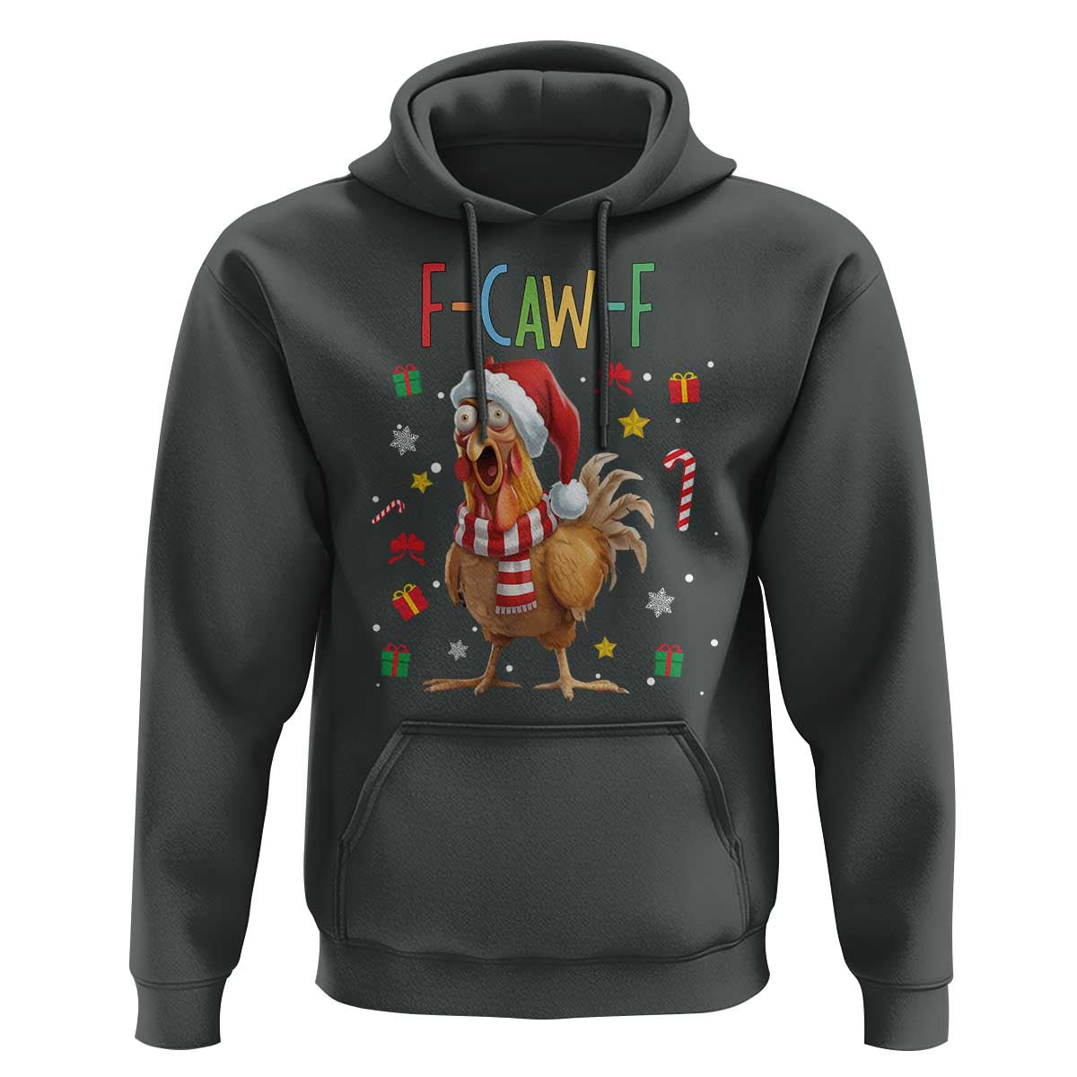 Funny F Caw F Chicken Joke Gift Hoodie Christmas Gift - Wonder Print Shop