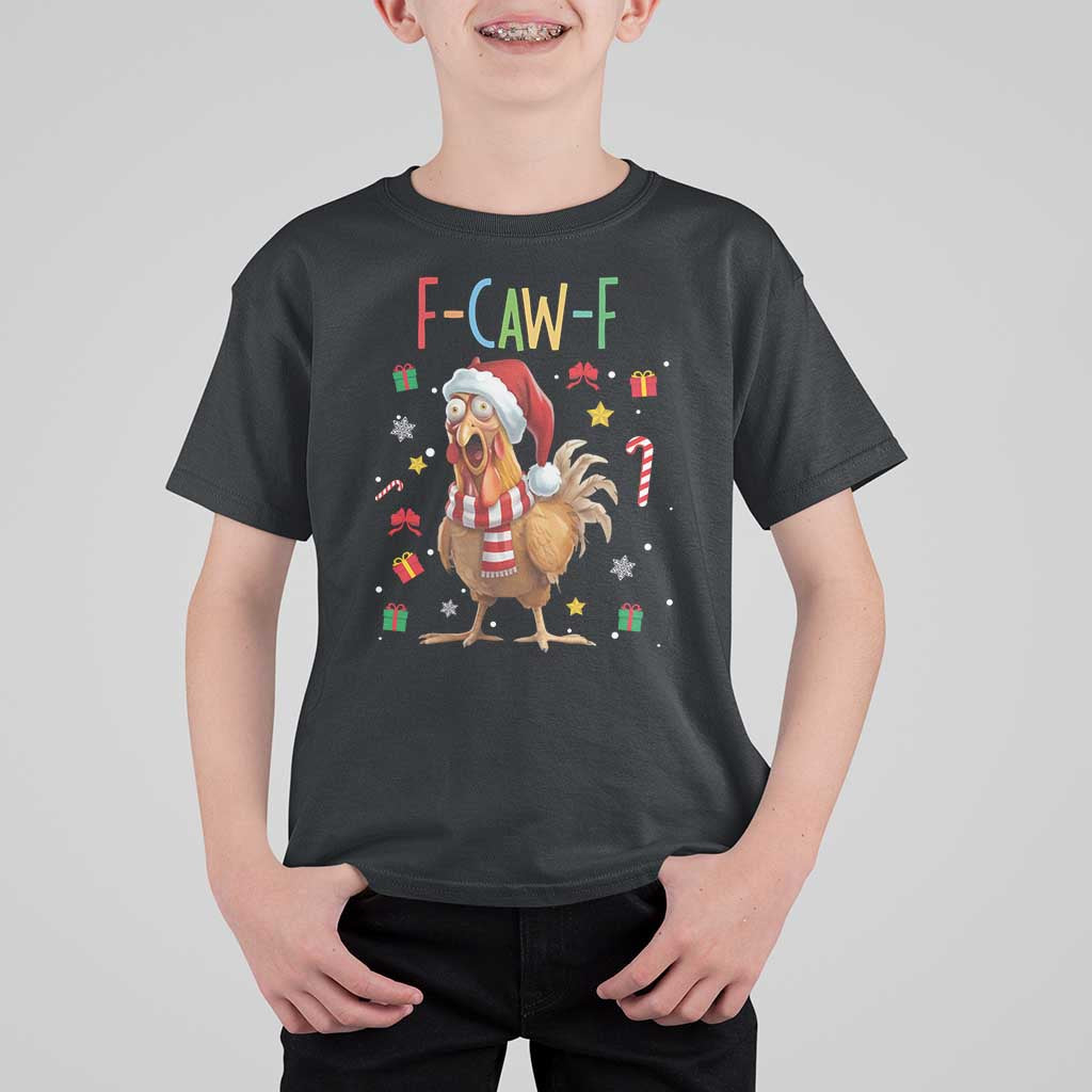 Funny F Caw F Chicken Joke Gift T Shirt For Kid Christmas Gift - Wonder Print Shop