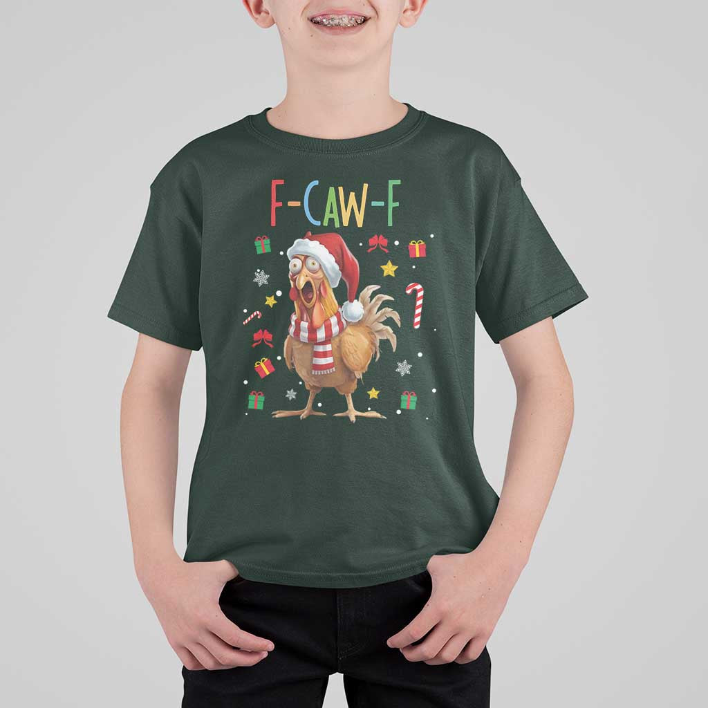 Funny F Caw F Chicken Joke Gift T Shirt For Kid Christmas Gift - Wonder Print Shop