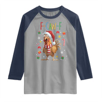 Funny F Caw F Chicken Joke Gift Raglan Shirt Christmas Gift - Wonder Print Shop