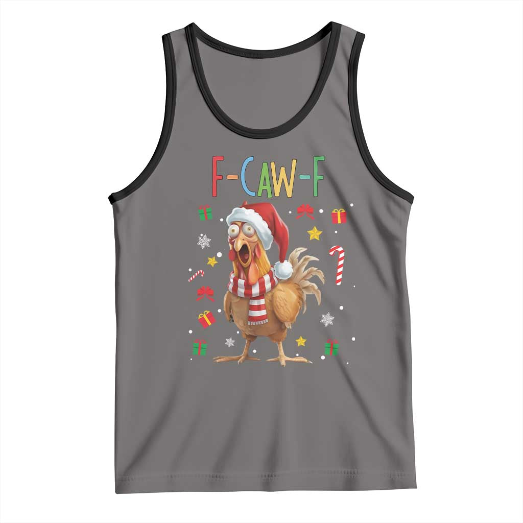 Funny F Caw F Chicken Joke Gift Tank Top Christmas Gift - Wonder Print Shop