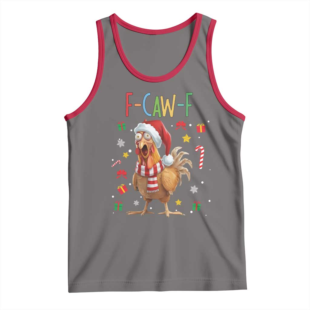 Funny F Caw F Chicken Joke Gift Tank Top Christmas Gift - Wonder Print Shop