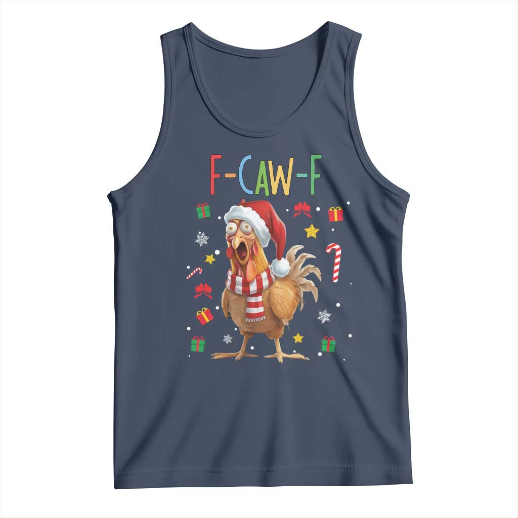 Funny F Caw F Chicken Joke Gift Tank Top Christmas Gift - Wonder Print Shop