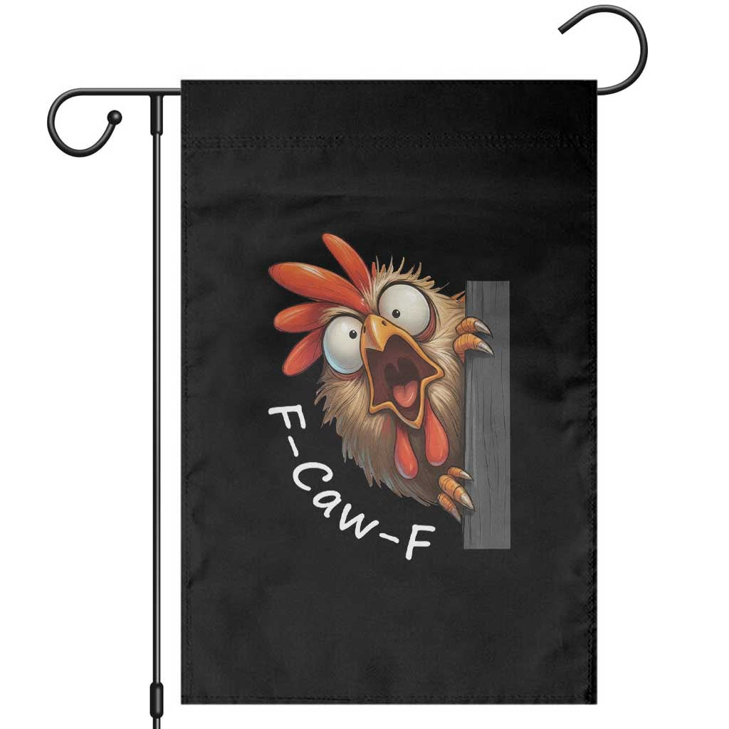 F-Caw-F Chicken Joke Garden Flag Funny Screaming Gift - Wonder Print Shop