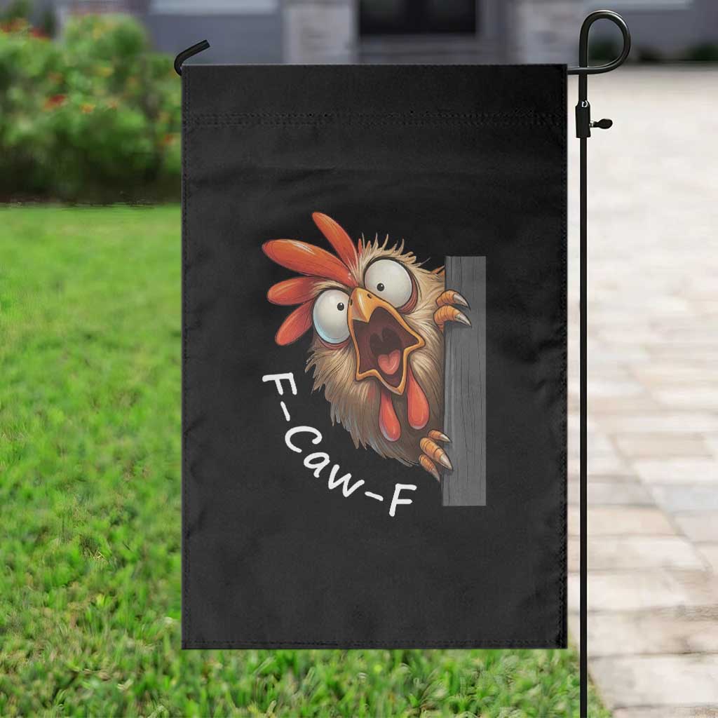 F-Caw-F Chicken Joke Garden Flag Funny Screaming Gift - Wonder Print Shop