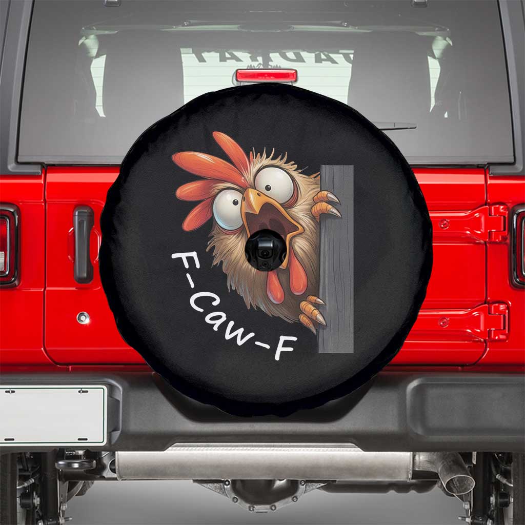 F-Caw-F Chicken Joke Spare Tire Cover Funny Screaming Gift - Wonder Print Shop