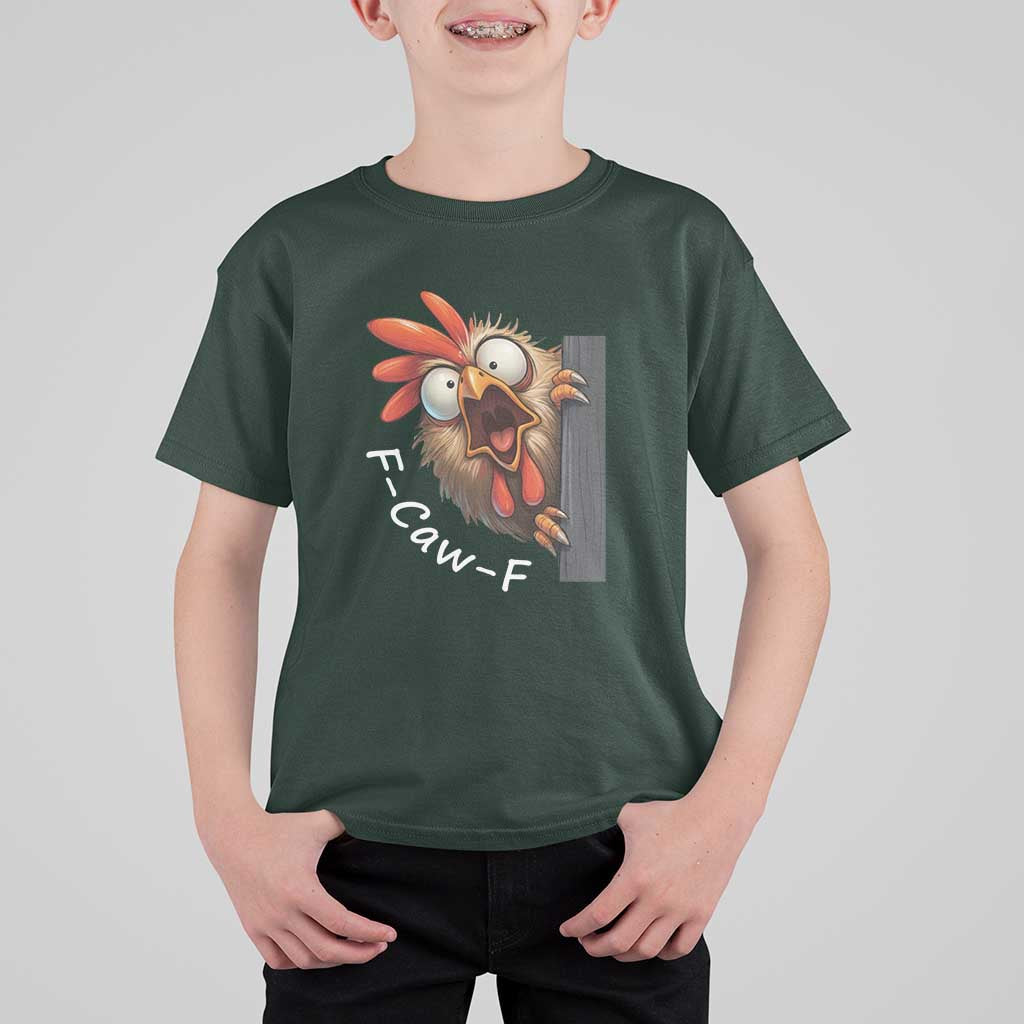 F-Caw-F Chicken Joke T Shirt For Kid Funny Screaming Gift - Wonder Print Shop