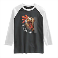 F-Caw-F Chicken Joke Raglan Shirt Funny Screaming Gift - Wonder Print Shop