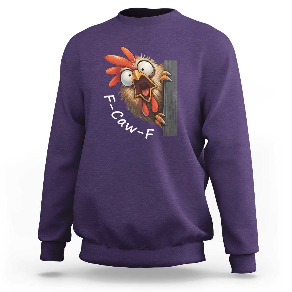 F-Caw-F Chicken Joke Sweatshirt Funny Screaming Gift - Wonder Print Shop