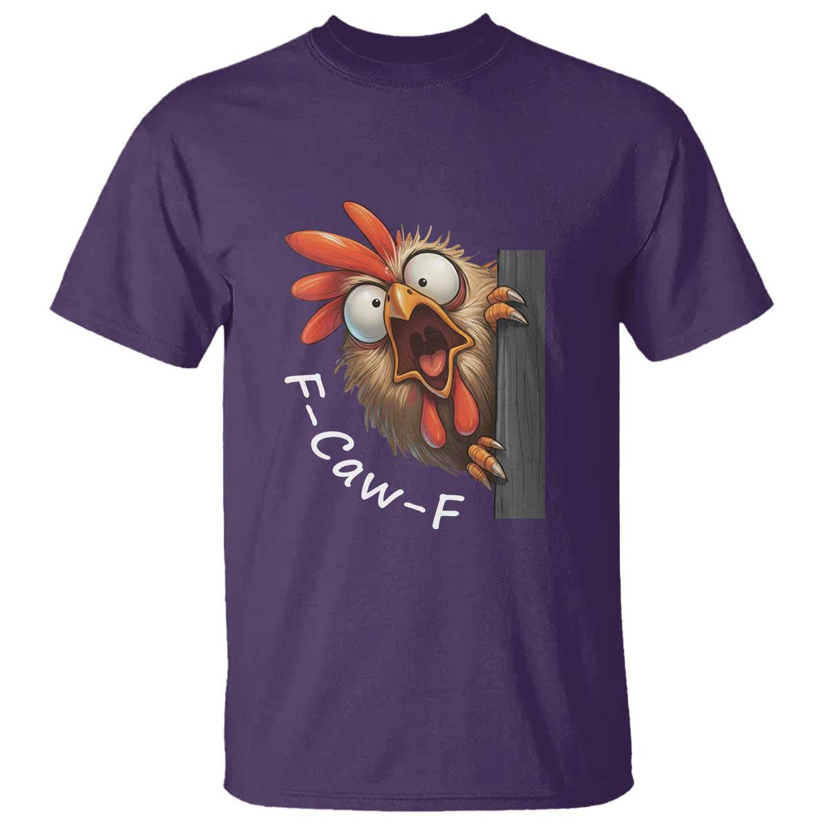 F-Caw-F Chicken Joke T Shirt Funny Screaming Gift - Wonder Print Shop