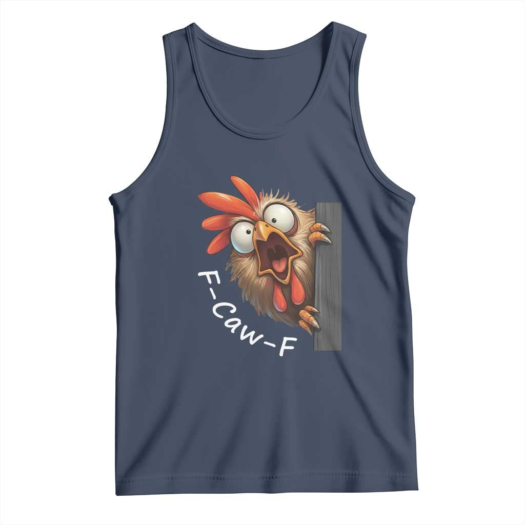 F-Caw-F Chicken Joke Tank Top Funny Screaming Gift - Wonder Print Shop