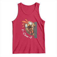 F-Caw-F Chicken Joke Tank Top Funny Screaming Gift - Wonder Print Shop