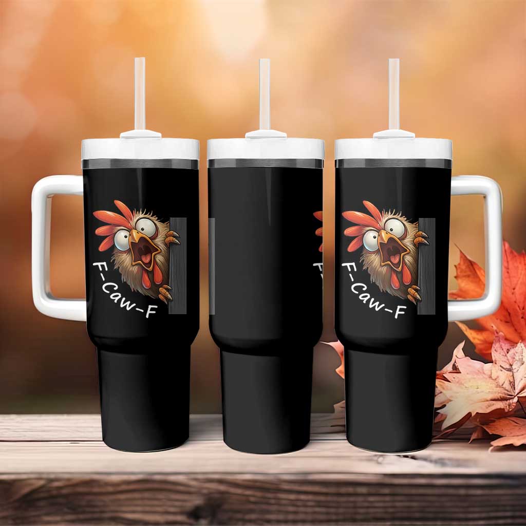 F-Caw-F Chicken Joke Tumbler With Handle Funny Screaming Gift - Wonder Print Shop