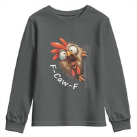 F-Caw-F Chicken Joke Youth Sweatshirt Funny Screaming Gift - Wonder Print Shop