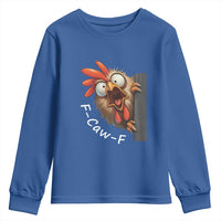 F-Caw-F Chicken Joke Youth Sweatshirt Funny Screaming Gift - Wonder Print Shop