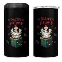 Merry F-Caw-F Chicken 4 in 1 Can Cooler Tumbler Funny Christmas Gift - Wonder Print Shop